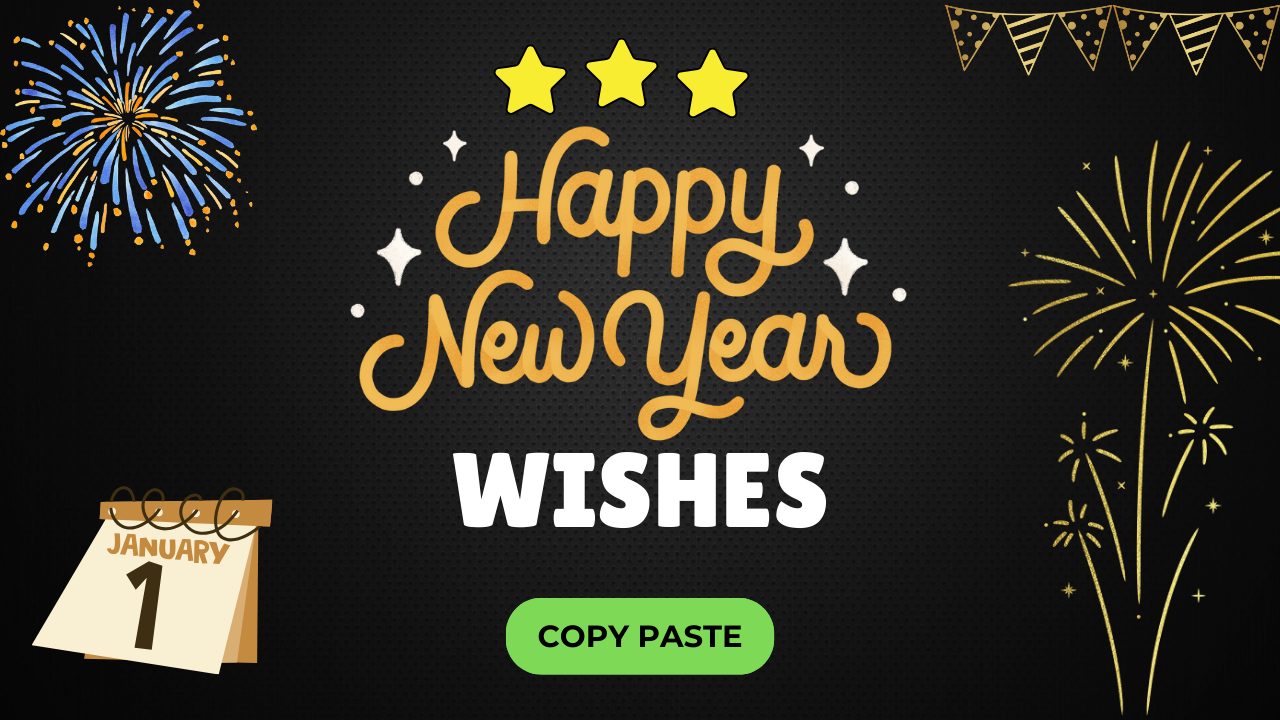 100+ Stylish New Year Wishes 2025 | Copy & Paste Fancy Text & Emoticons