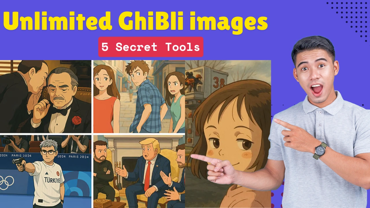 Create Unlimited Ghibli Art with These 5 Secret AI Tools!